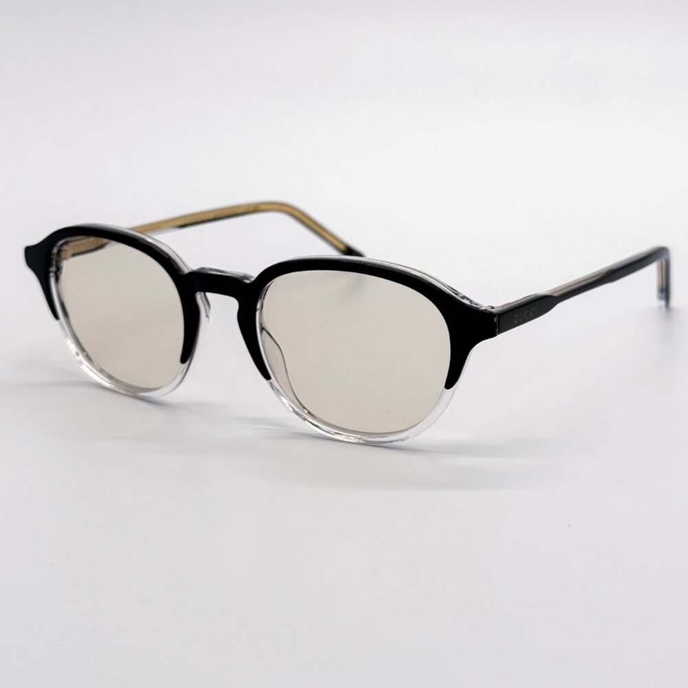 NEW GUCCI SUNGLASSES MEN ROUND BLACK GUCCI GG1212S 002 - Picture 10 of 15